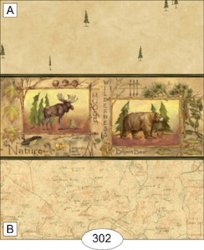 Wildlife Cream Marble Wallpaper, B