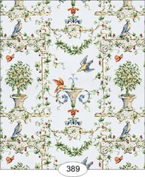 Birds & Floral Marion Pale Blue Wallpaper