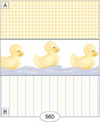 Duckies Stripe Wallpaper, B