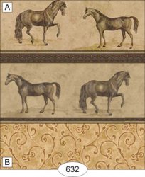 Equestrian Gold Swirl Wallpaper, B