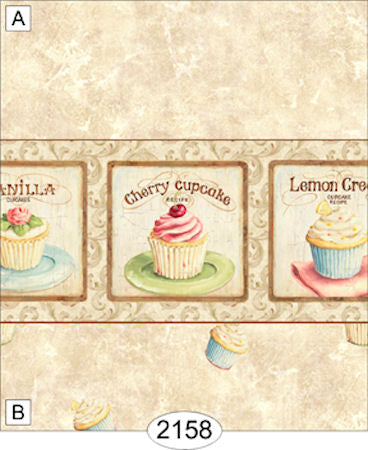 Cupcake Cream With Marble Wallpaper,A