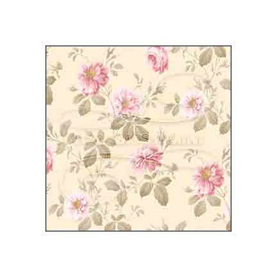 Rose Hill Floral Vine Pink Wallpaper