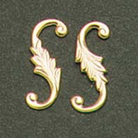 Brass S Hook, 4pc, DISC