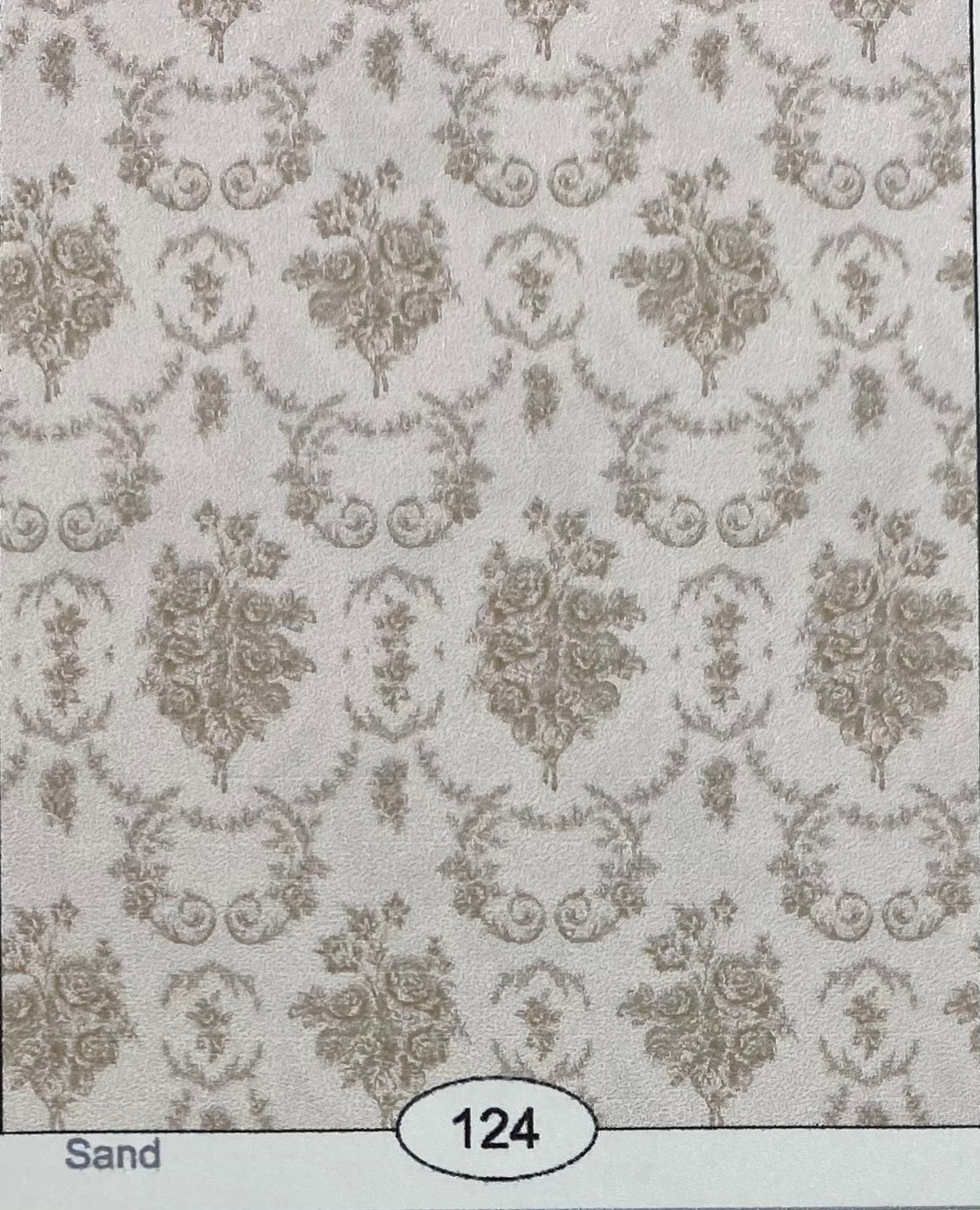 Rose Toile, Sand Wallpaper