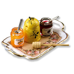 Honey Jar Set on Tray