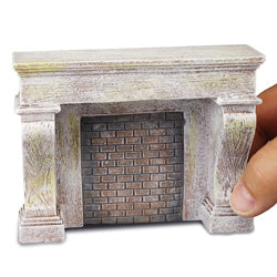 Gray Fireplace Unit
