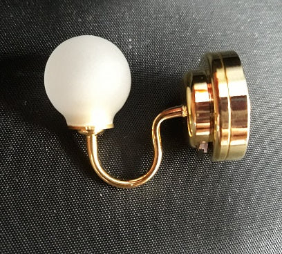 Wooster Sconce, Round Frosted Bulb, LED