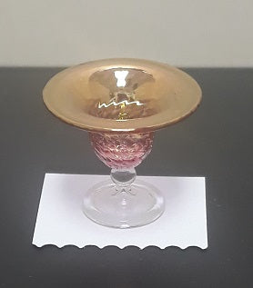 Crystaline Hobnail Bowl, Cranberry