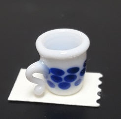 Pitcher, Hand Blown Glass, Blue