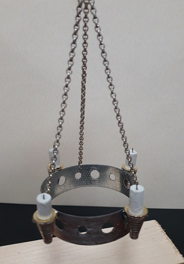 Soldered Metal Chandelier, Non Working