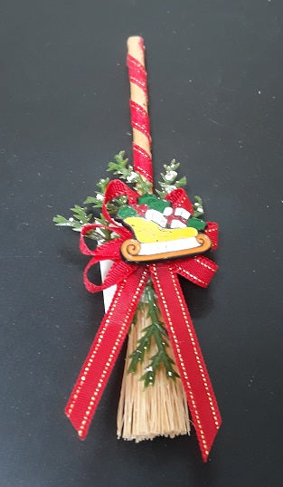 Christmas Decorated Broom