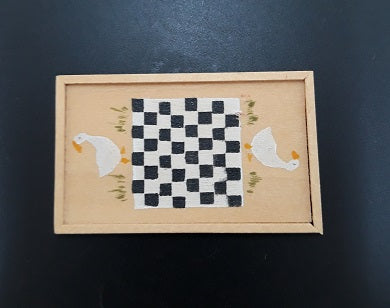 Folk Art Tray with Checkerboard