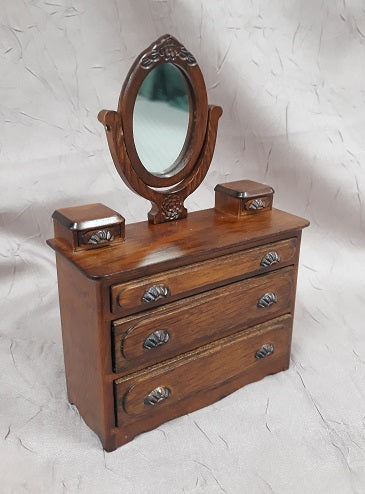 Victorian Dresser with Swivel Mirror, Walnut