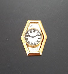 1/2" Scale Wall Clock, Gold
