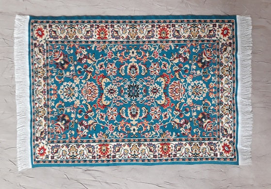 Rug, Oriental, Large, Teal, Coral