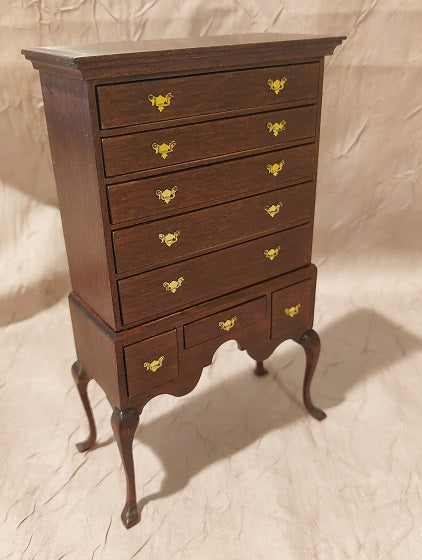 Flat Top Highboy, Cherry Wood