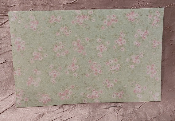 Rug, Green, Pink Rose, #479