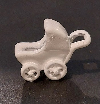 1/144" Scale Baby Carriage, White