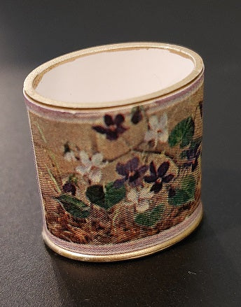 Wastebasket, Violets
