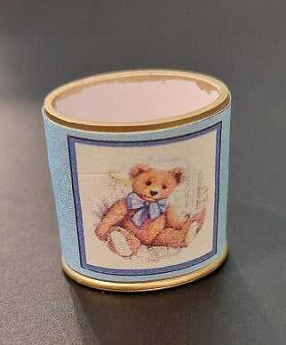 Wastebasket, Bear, Blue