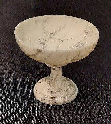 Pedestal Bowl, Turned Marbleized