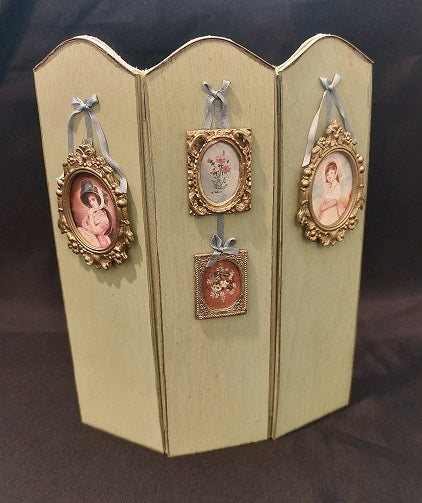 3 Panel Screen with Framed Painting