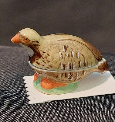 Covered Quail Bowl, Porcelain