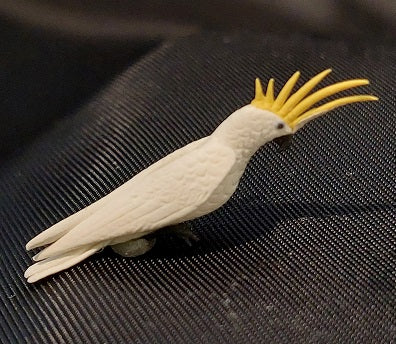 Handsculptured White Cockatoo Bird