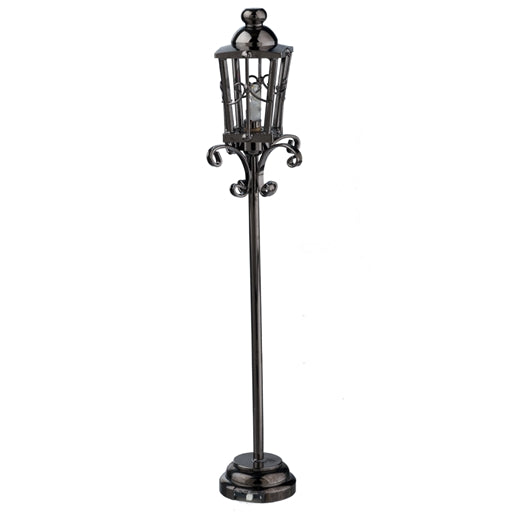 Victorian Black Nickel Post Lamp