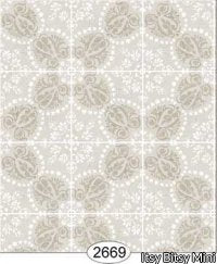 Rose Hill Tile Paper, Gray