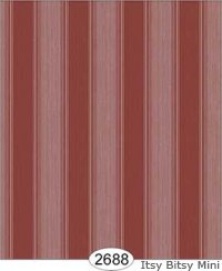 Rose Hill Stripe Red Wallpaper