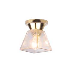 Square Ceiling Lamp with Clear Shade