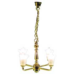 4 Arm Chandelier, Tulip Shades, Discontinued