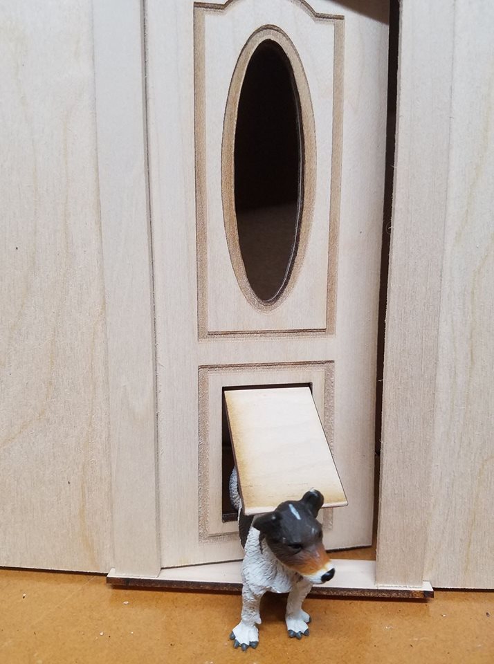 Oval Pane Door with a Pet Door