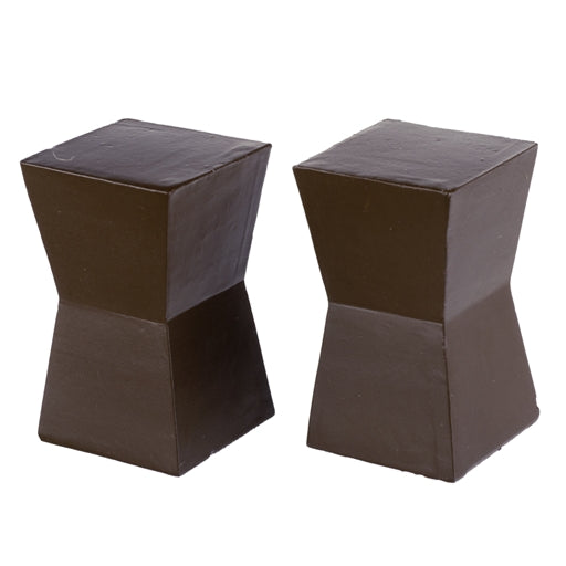 Resin Dark Block Table, 1pc, DISC