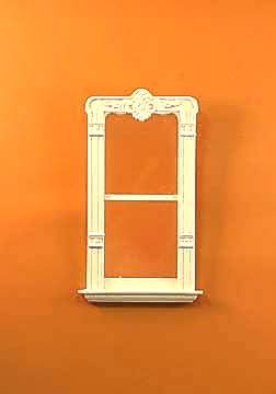 McAllister Carved Single Window, White