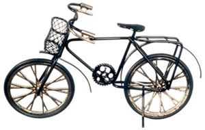 Bicycle with Basket, Black