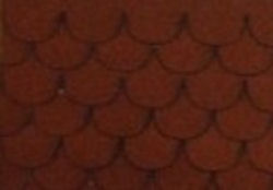 Asphalt Shingles, Fishscale, Red