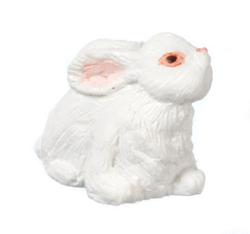 Large Rabbit Laying, White