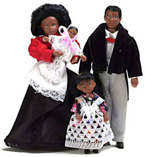 Victorian Family, African American, 4pcs