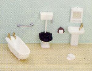 1/4" Scale Bathroom Set, 8pc