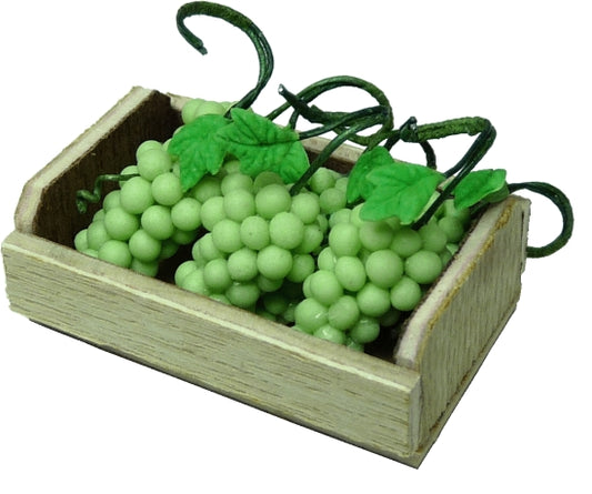 Green Grapes in Crate