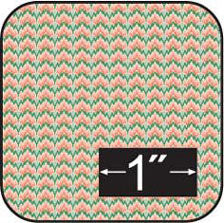 1/2" Scale Bargello Peach Cotton Fabric