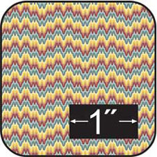 Flame stitch Gold Cotton Fabric