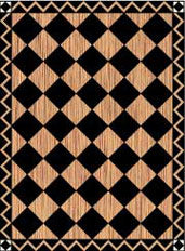1/2" Scale Zig Zag Floorcloth