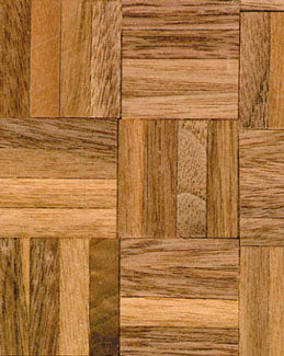 Wood Floor, Four Finger Parquet Dark