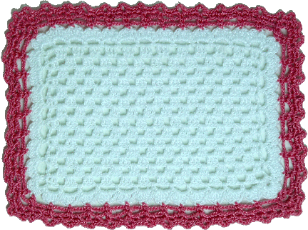 Crochet Baby Blanket with Pink Trim