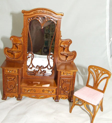 Art Nouveau Vanity & Chair
