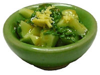 Broccoli in Green Bowl