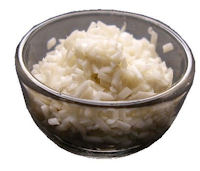 Rice in Glass Bowl